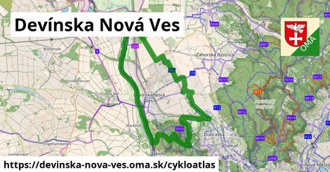 ikona Devínska Nová Ves: 60 km trás cykloatlas v devinska-nova-ves