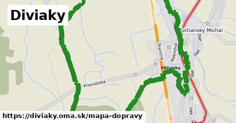 ikona Diviaky: 14,2 km trás mapa-dopravy v diviaky