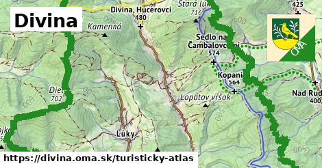 ikona Turistická mapa turisticky-atlas v divina