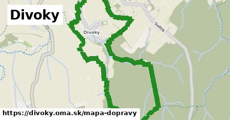 ikona Divoky: 0 m trás mapa-dopravy v divoky