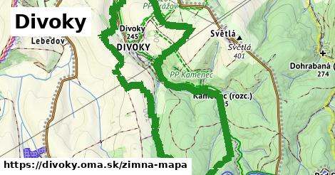 ikona Divoky: 0 m trás zimna-mapa v divoky