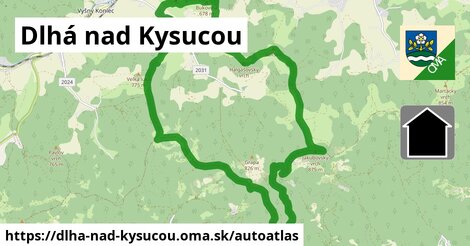 ikona Mapa autoatlas v dlha-nad-kysucou