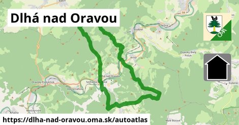 ikona Mapa autoatlas v dlha-nad-oravou