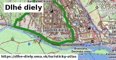 ikona Dlhé diely: 208 m trás turisticky-atlas v dlhe-diely