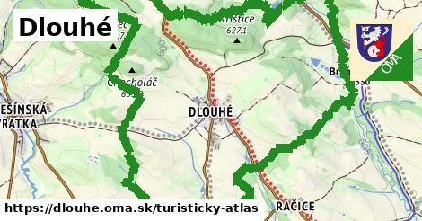 ikona Dlouhé: 0 m trás turisticky-atlas v dlouhe