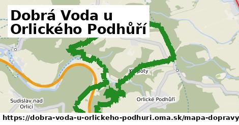 ikona Dobrá Voda u Orlického Podhůří: 14,4 km trás mapa-dopravy v dobra-voda-u-orlickeho-podhuri