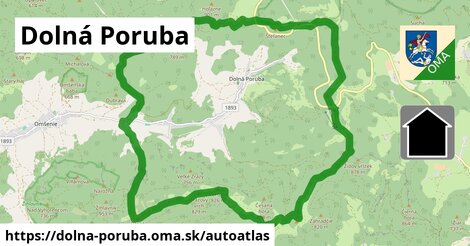 ikona Mapa autoatlas v dolna-poruba