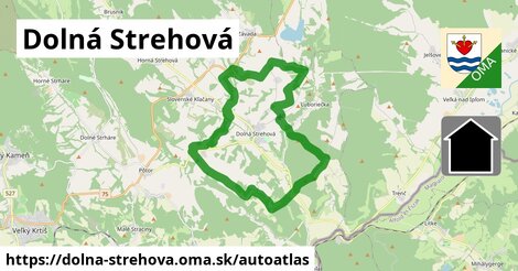 ikona Mapa autoatlas v dolna-strehova