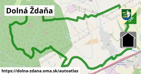 ikona Mapa autoatlas v dolna-zdana