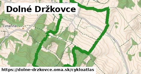 ikona Dolné Držkovce: 0 m trás cykloatlas v dolne-drzkovce