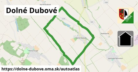 ikona Mapa autoatlas v dolne-dubove