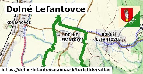 ikona Dolné Lefantovce: 0 m trás turisticky-atlas v dolne-lefantovce