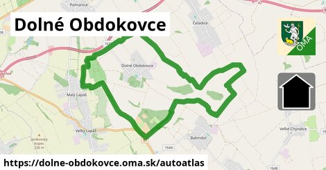 ikona Mapa autoatlas v dolne-obdokovce