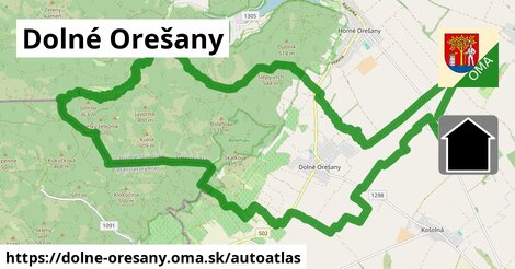 ikona Mapa autoatlas v dolne-oresany