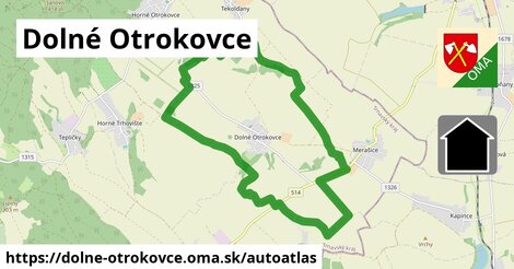 ikona Mapa autoatlas v dolne-otrokovce