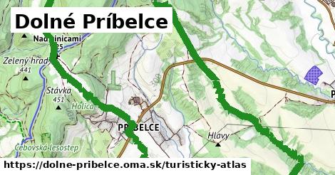 ikona Dolné Príbelce: 3,6 km trás turisticky-atlas v dolne-pribelce