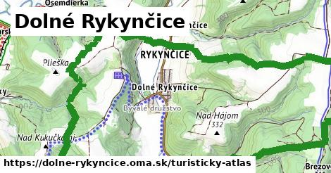 ikona Dolné Rykynčice: 2,5 km trás turisticky-atlas v dolne-rykyncice