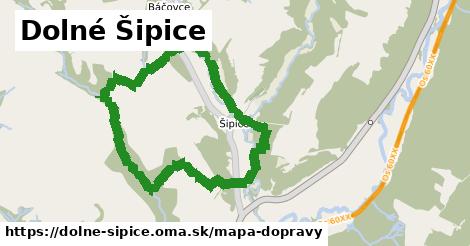 ikona Dolné Šipice: 0 m trás mapa-dopravy v dolne-sipice