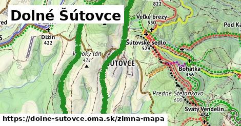 ikona Dolné Šútovce: 0 m trás zimna-mapa v dolne-sutovce