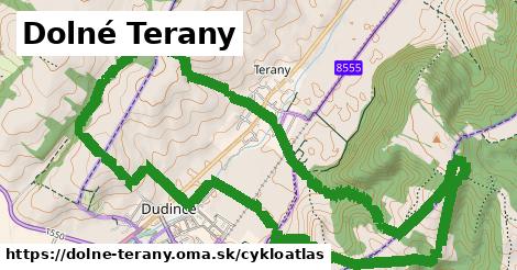 ikona Dolné Terany: 7,2 km trás cykloatlas v dolne-terany