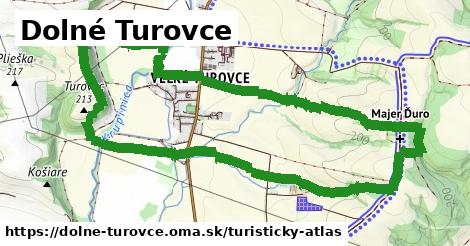 ikona Dolné Turovce: 1,24 km trás turisticky-atlas v dolne-turovce