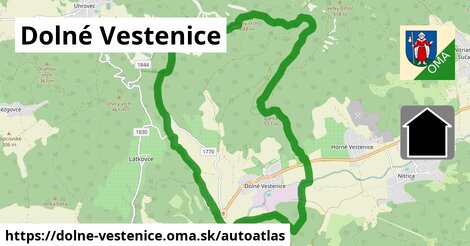 ikona Mapa autoatlas v dolne-vestenice