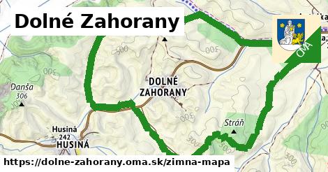 ikona Dolné Zahorany: 0 m trás zimna-mapa v dolne-zahorany