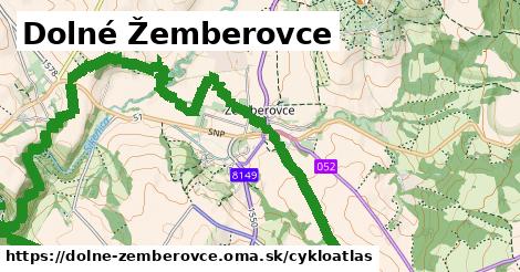 ikona Dolné Žemberovce: 3,3 km trás cykloatlas v dolne-zemberovce