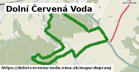 ikona Dolní Červená Voda: 1,29 km trás mapa-dopravy v dolni-cervena-voda