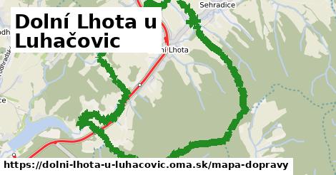 ikona Dolní Lhota u Luhačovic: 5,1 km trás mapa-dopravy v dolni-lhota-u-luhacovic