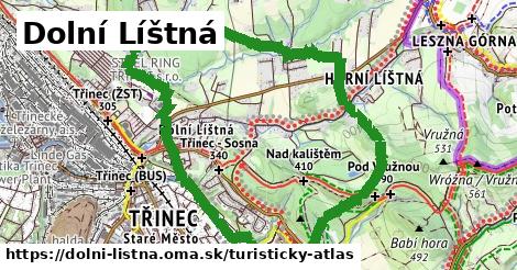 ikona Turistická mapa turisticky-atlas v dolni-listna