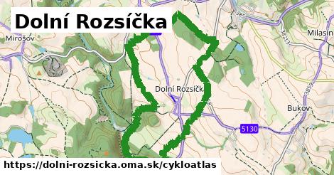 ikona Dolní Rozsíčka: 4,2 km trás cykloatlas v dolni-rozsicka