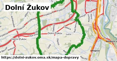 ikona Dolní Žukov: 31 km trás mapa-dopravy v dolni-zukov