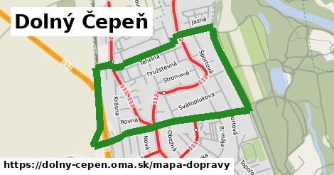 ikona Dolný Čepeň: 11,9 km trás mapa-dopravy v dolny-cepen