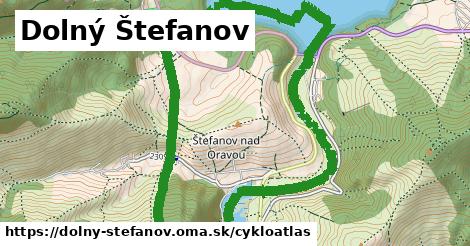 ikona Dolný Štefanov: 2,3 km trás cykloatlas v dolny-stefanov