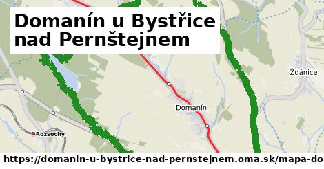 ikona Domanín u Bystřice nad Pernštejnem: 5,3 km trás mapa-dopravy v domanin-u-bystrice-nad-pernstejnem