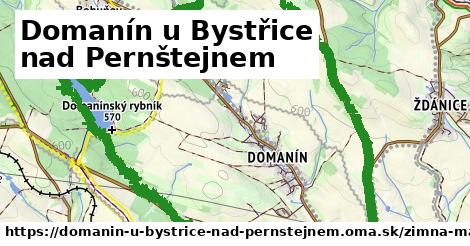 ikona Domanín u Bystřice nad Pernštejnem: 7,9 km trás zimna-mapa v domanin-u-bystrice-nad-pernstejnem