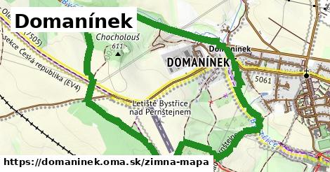 ikona Domanínek: 1,08 km trás zimna-mapa v domaninek