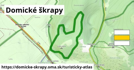 ikona Domické škrapy: 0 m trás turisticky-atlas v domicke-skrapy