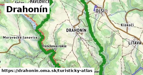 ikona Turistická mapa turisticky-atlas v drahonin