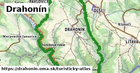 ikona Turistická mapa turisticky-atlas v drahonin