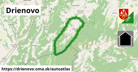 ikona Mapa autoatlas v drienovo