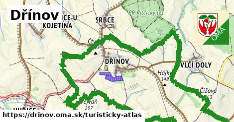 ikona Dřínov: 0 m trás turisticky-atlas v drinov