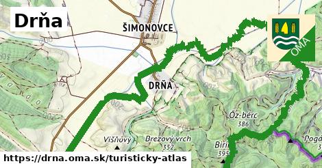 ikona Drňa: 6,8 km trás turisticky-atlas v drna