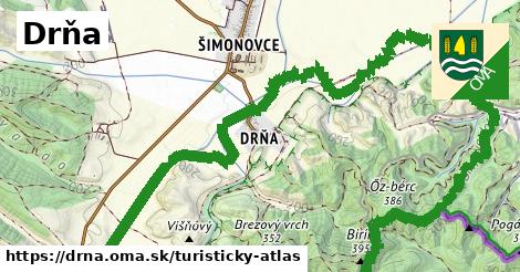 ikona Drňa: 6,8 km trás turisticky-atlas v drna