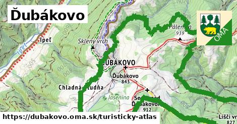 ikona Ďubákovo: 7,5 km trás turisticky-atlas v dubakovo