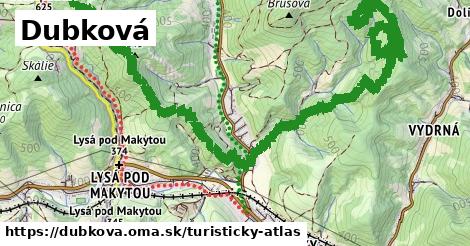 ikona Dubková: 0 m trás turisticky-atlas v dubkova