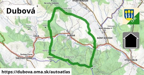 ikona Mapa autoatlas v dubova