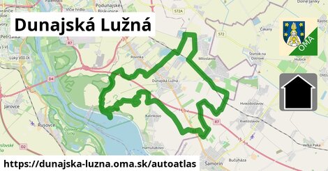 ikona Mapa autoatlas v dunajska-luzna