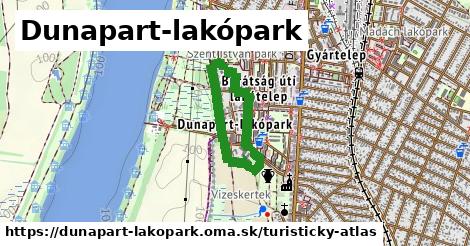 ikona Dunapart-lakópark: 0 m trás turisticky-atlas v dunapart-lakopark